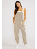 Casual Ribbed Sleeveless Jumpsuit