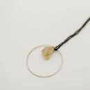 Rough Cut Semi-Precious Stone and Brass Necklace