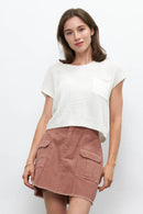 Utility Corduroy Mini Skirt