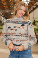 Duck Mock Neck Knit Top