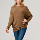 Long Dolman Sleeve Asymmetric Top