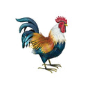 Golden Duckwing Rooster Decor - Med