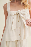 Architectural Bow Gathered Square Top