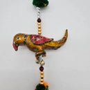 Colorful String of 5 Parrots with Bell