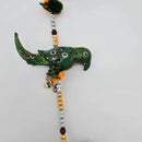Colorful String of 5 Parrots with Bell