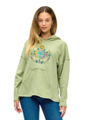 Whimsical Tree of Life Sun Moon Print Hoodie