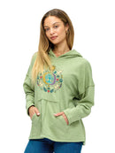 Whimsical Tree of Life Sun Moon Print Hoodie