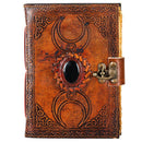 Triple Moon & Onyx Leather Journal