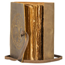 Tree with Sun & Moon Brown Suede Journal