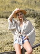 Flounce Sleeve Kimono Wrap