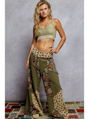 Double Gauze Varied Printed Patchwork Woven Pants
