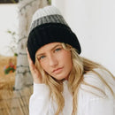 Color Block Knit Beanie