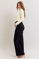 Judy Blue High Waisted Retro Wide Leg Black Denim Jeans