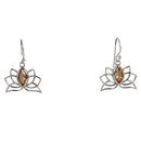 Single Stone Citrine Lotus Earring