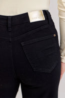 Judy Blue High Waisted Retro Wide Leg Black Denim Jeans