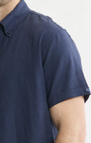 Linen Blend Short Sleeve Shirt