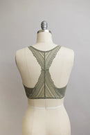Sage Seamless Front- Lace Racerback Bralette