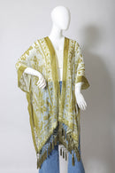Velvet Mesh Tapestry Tassel Kimono