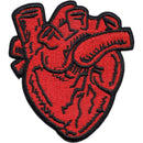 Red Anatomical Heart Patch