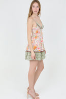 Printed Open Tie Back Sundress