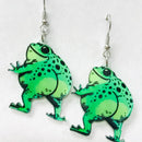 Funny Frog Butts Acrylic Earrings