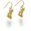Bastet Cat Earrings - Antiqued Gold