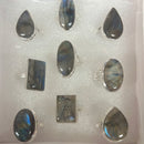 Multi-Fire Labradorite Sterling Silver Ring