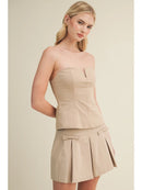 Sculpted V-Wire Strapless Corset Top