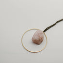Rough Cut Semi-Precious Stone and Brass Necklace