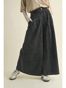 Pintuck Wide Leg Pants
