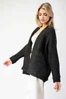 Knitted open Front Cardigan