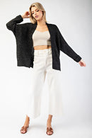 Knitted open Front Cardigan