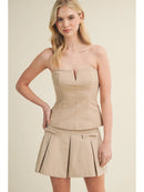 Sculpted V-Wire Strapless Corset Top