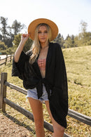 Flounce Sleeve Kimono Wrap
