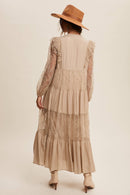Tiered Lace Maxi Boho Dress