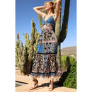 V Neck Twist Front Cut Out Maxi Dress