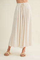 Cascading Volume Drawstring Waist Pants