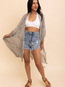 Versatile Kimono Cardigan with Tassels