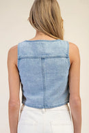 Mineral Washed Denim Vest