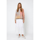 Multi Color Button Up Cardigan- Mocha Mix