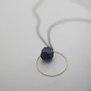 Rough Cut Semi-Precious Stone and Brass Necklace
