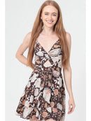 V Neck Twist Front Cut Out Dress