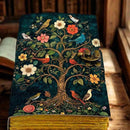 Grimoire leather journal - Bird And Tree Printed Blank Book