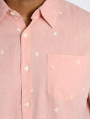 Cotton Linen Blend Short Sleeve Nassau Shirt