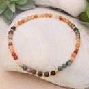Natural Tones Stone Bead Stretch Anklet