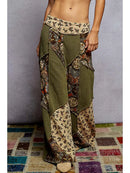 Double Gauze Varied Printed Patchwork Woven Pants