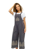 Embroidered Details Midi Overall