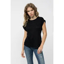 Hacci Slub Cuffed Sleeve Tee