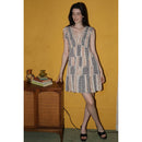 Deep V-Neck Cap Sleeve Short Dress