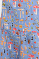 Enchanted Forest Mushroom Print Short Overalls